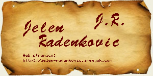 Jelen Radenković vizit kartica